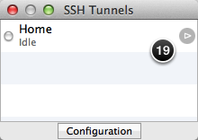 List of tunnel configurations in SSH Tunnel Manager